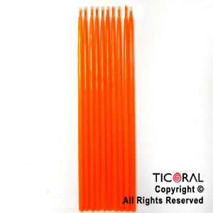 VELA 2322 FINITA 15CM NARANJA FLUO x 10